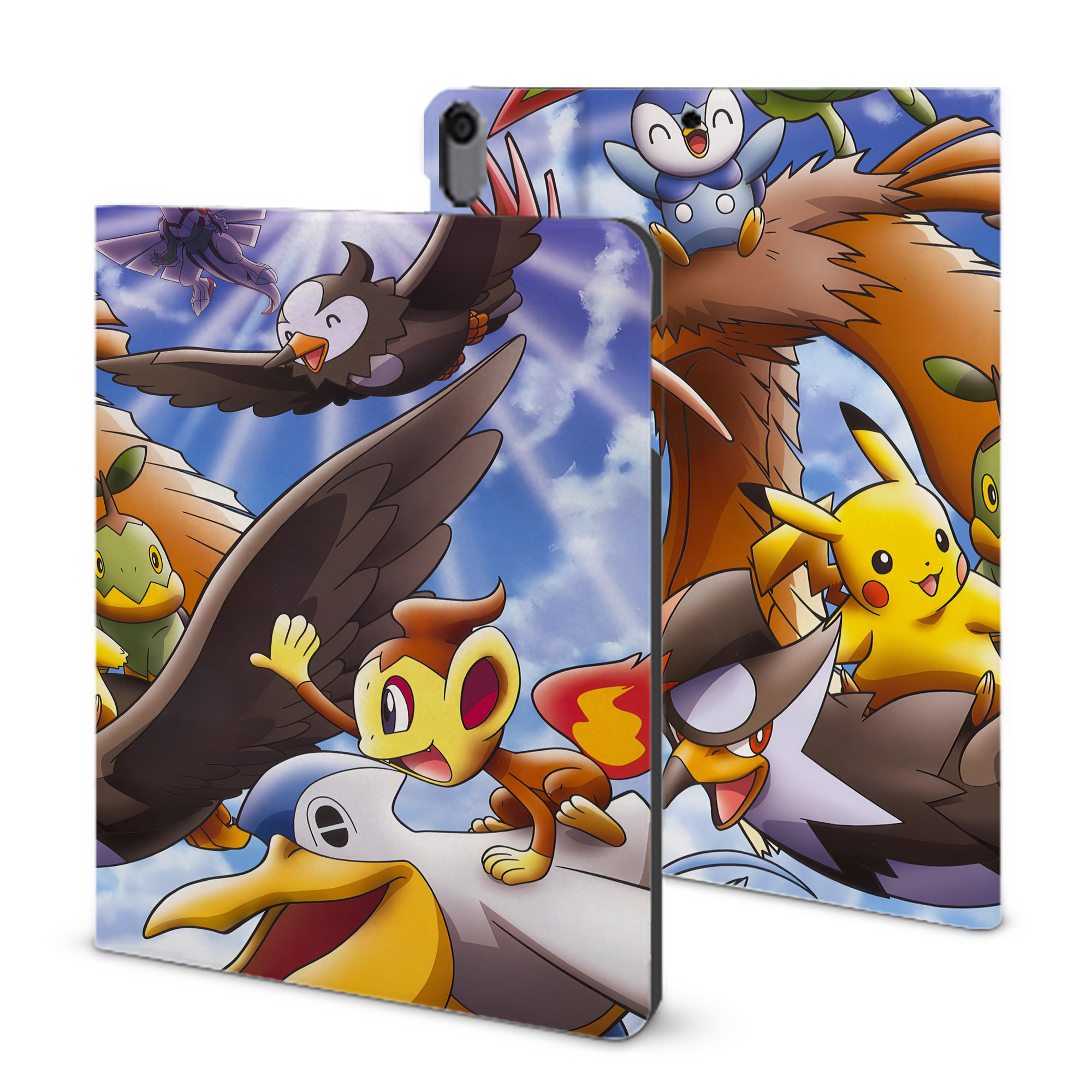 （画像用） ポケットモンスター Pokémon IPad ケース ブック型 PUレザー TPU 耐衝撃 軽量 薄型 ペン収納なし 全面保護 IPad 各モデル対応